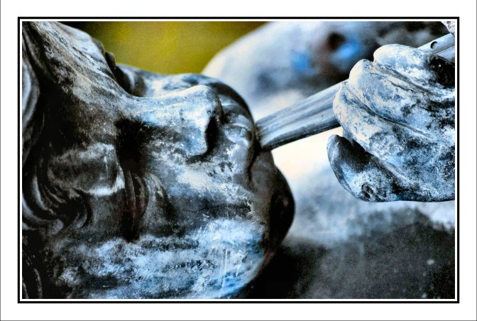 Head in rose-garden, Upton House